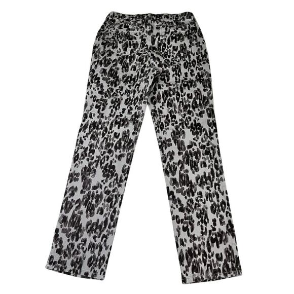 women's Amanda Vanderbilt jeans leopard print excellent condition size 10 - Picture 2 of 9